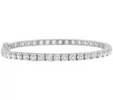 Epiphany Diamonique 100-Facet Platinum-clad Classic Tennis Bracelet, 7-1/4"L
